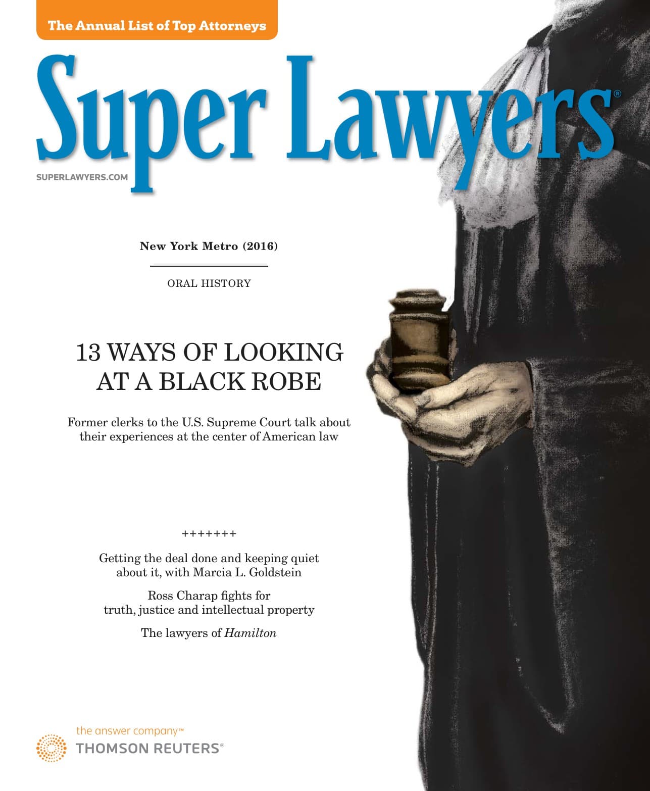 Super Lawyers magazine, New York Metro 2016 — cover