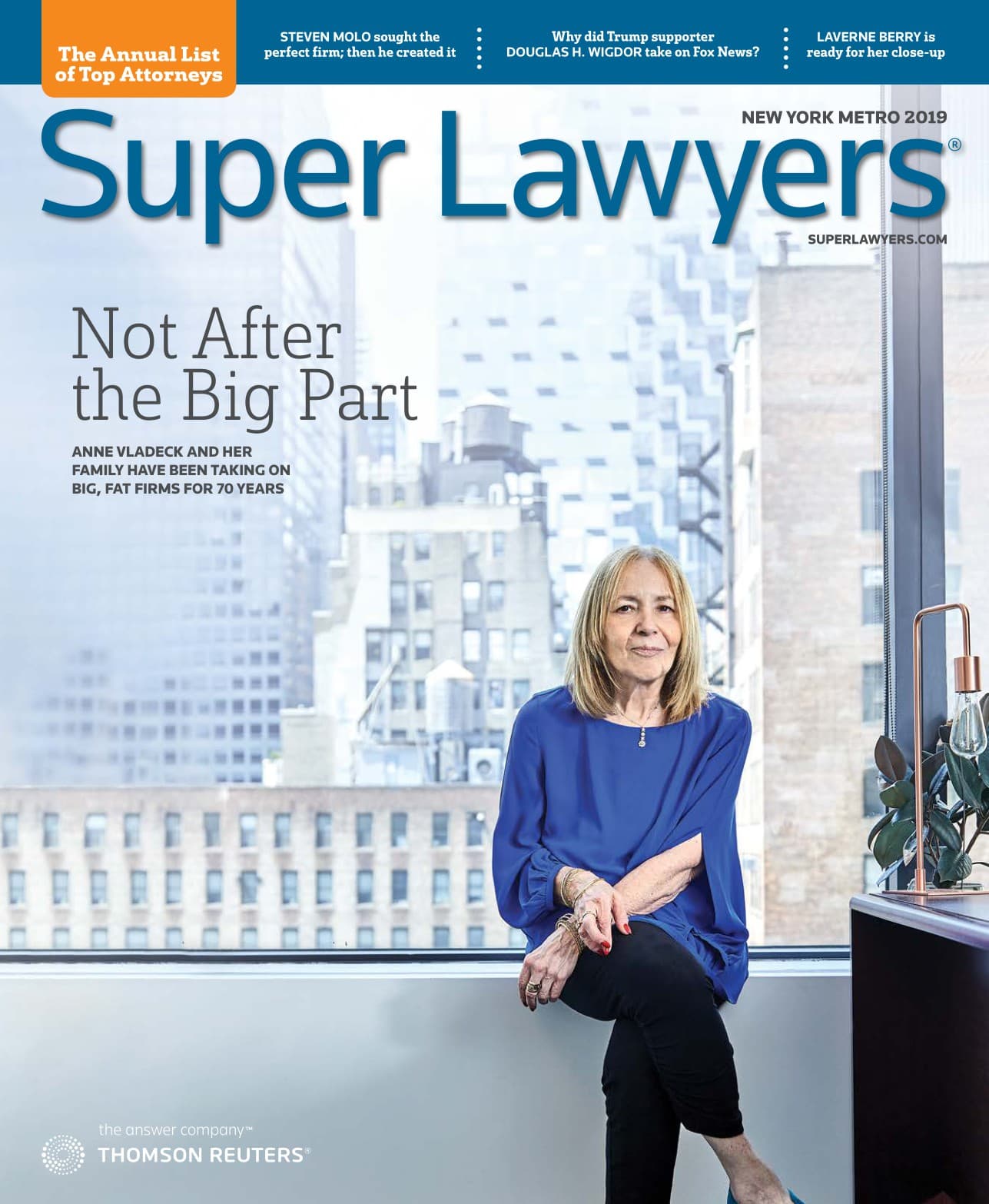 Super Lawyers magazine, New York Metro 2019 — cover
