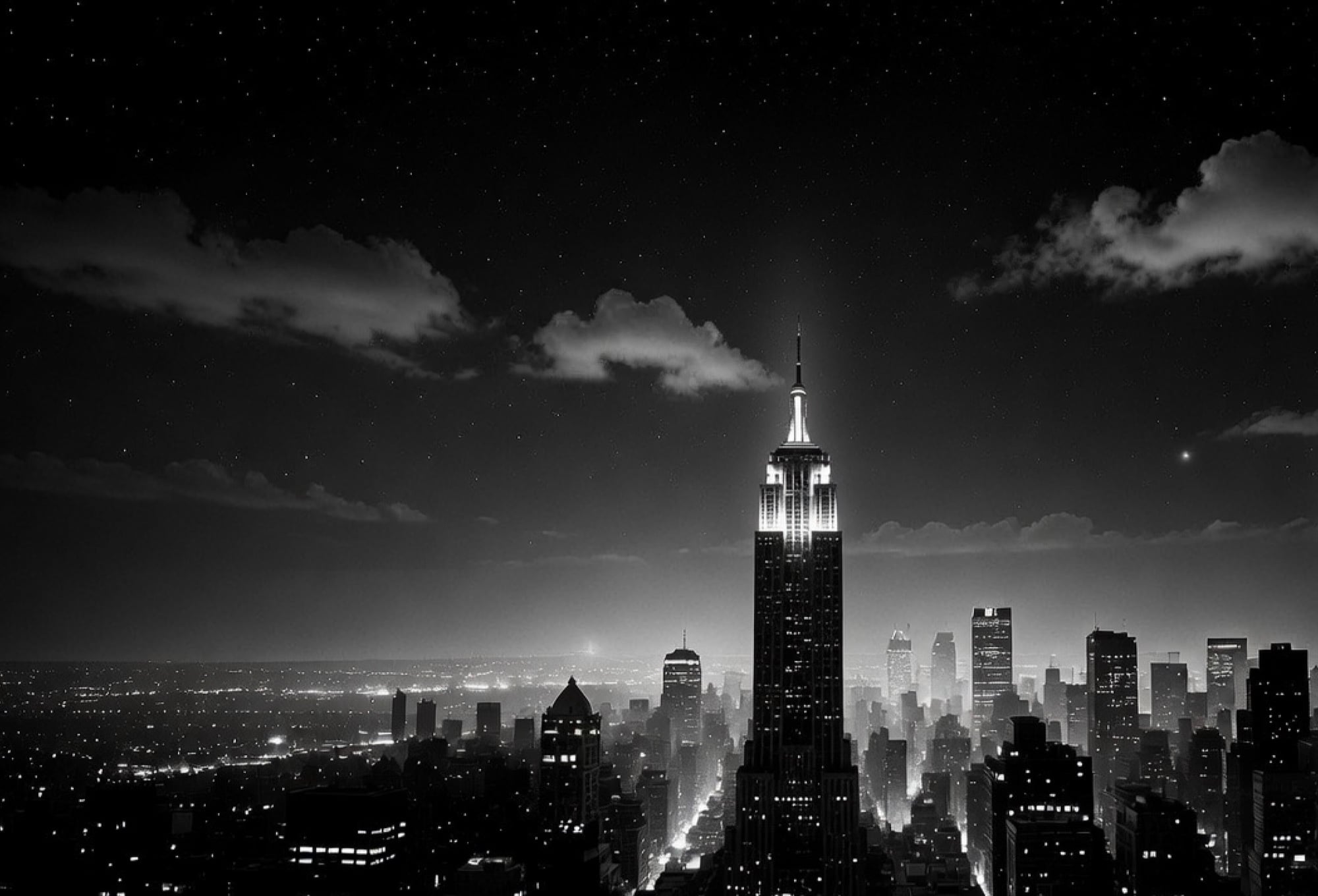 New York City skyline at night